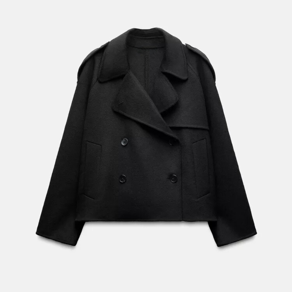 Manteau court en laine
