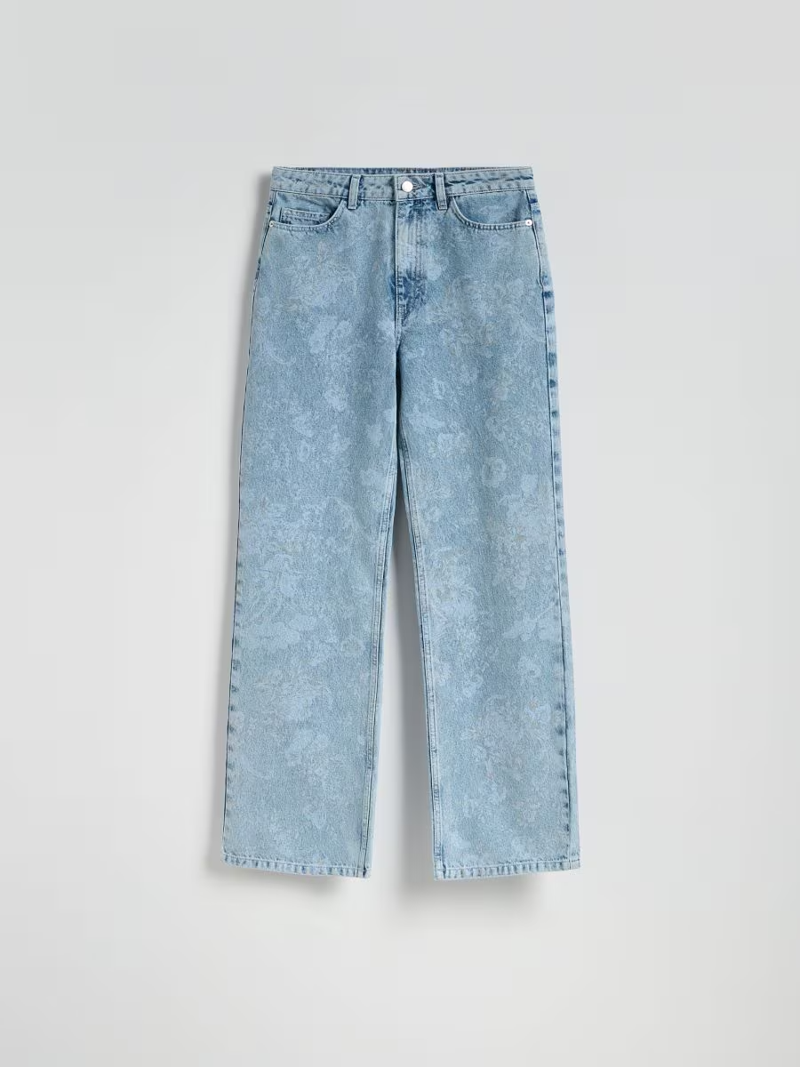 Jean straight à motif